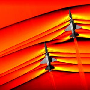 Supersonic Shockwave by NASA T-38 Jets Show Precise Timing & Position