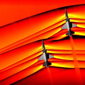 Supersonic Shockwave by NASA T-38 Jets Show Precise Timing & Position