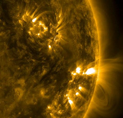 NASA Sun Sunspots partial