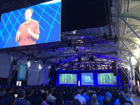 Facebook F8 keynote presentations, photo credit @jimcaruso