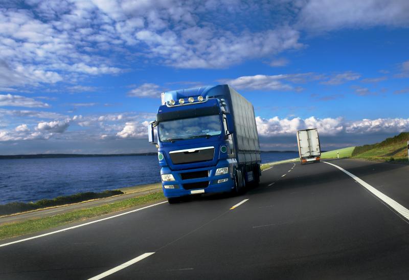 Truck, lorry, highway, transport, transportation, trucking, freight, Stock